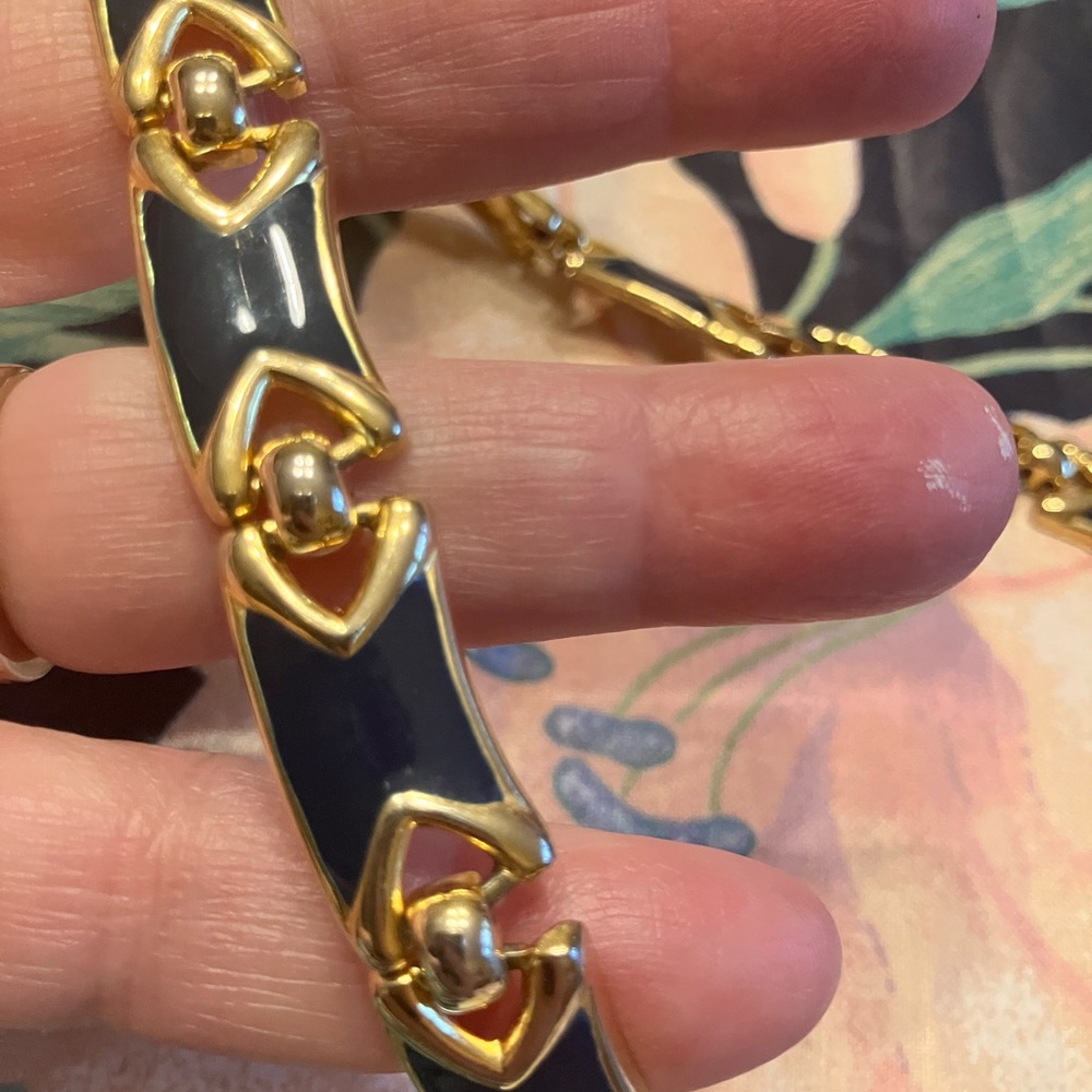 ENAMEL NECKLACE AND EARRING SET - Picture 3 of 12